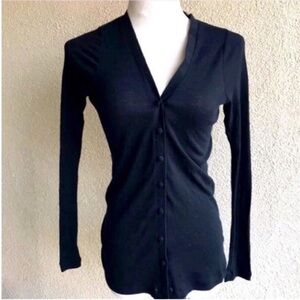 Black Button-Up Cardigan